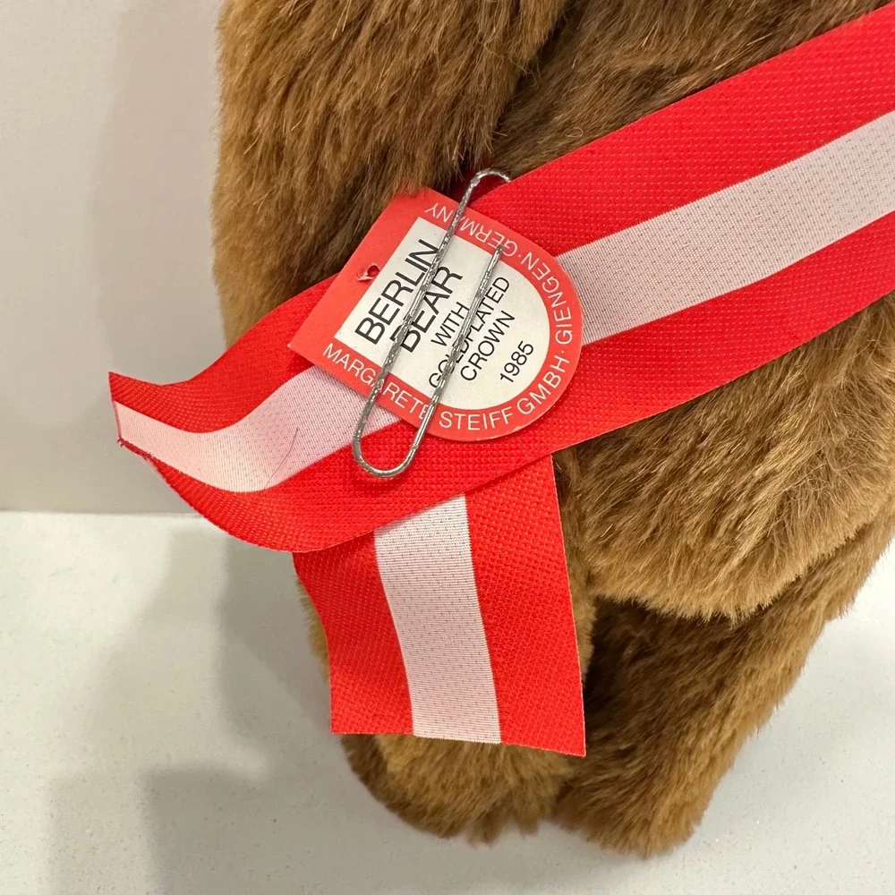 Steiff‎ Berlin Bear 1985 Mohair 24K Gold Plated Crown 0251/34 West Germany Boxed